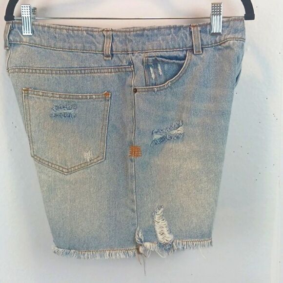 C&V distressed high waist blue denim shorts sz 29 - Picture 5 of 9